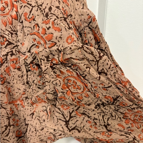 Cleobella Ophelia Floral Long Sleeve Crinkle Chiffon Midi Dress Size Medium - Picture 11 of 16